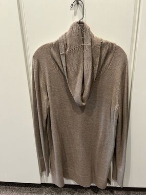LOFT Taupe Cowl Neck Sweater